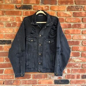 Carmar Black Distressed Denim Jacket